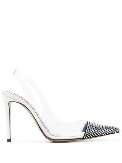 ALEXANDRE VAUTHIER AMBER GHOST 100MM CRYSTAL-EMBELLISHED STILETTO PUMPS