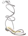 Alexandre Vauthier Amina Leather Sandal In Silver