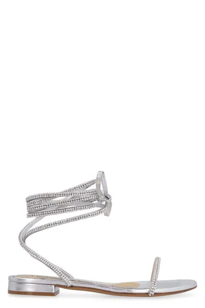Alexandre Vauthier Amina Metallic Leather Sandals