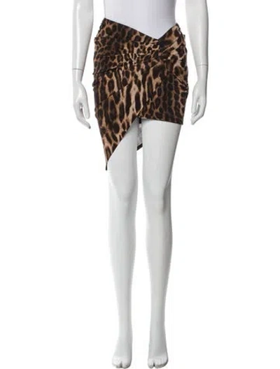 Pre-owned Alexandre Vauthier Animal Print Knee-length Skirt In Pink