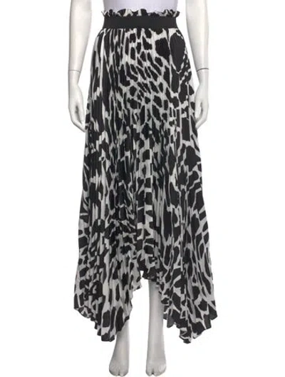 Pre-owned Alexandre Vauthier Animal Print Long Skirt In Black