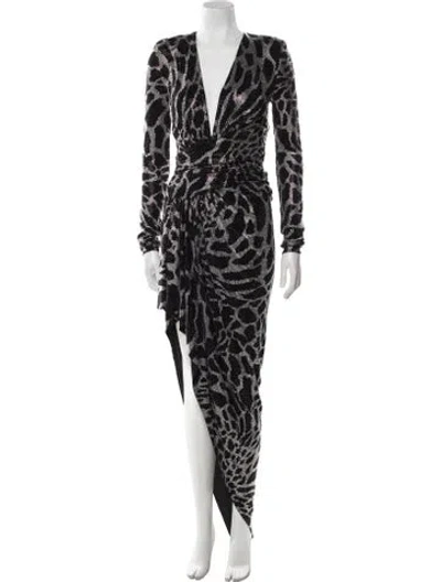 Pre-owned Alexandre Vauthier Animal Print Midi Length Dress W/ Tags In Multi