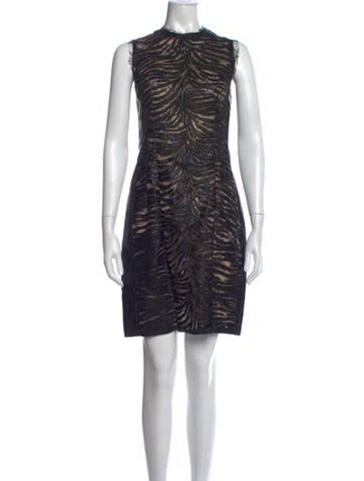 Pre-owned Alexandre Vauthier Animal Print Mini Dress W/ Tags In Black
