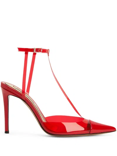 Alexandre Vauthier Ankle-strap Leather Pumps In Red