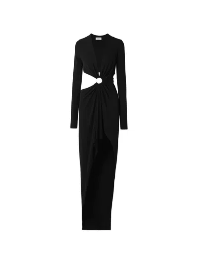 Alexandre Vauthier Asymmetric Cutout Gown In Black