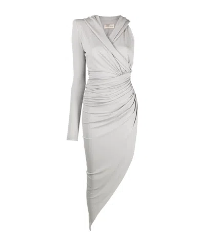 Alexandre Vauthier One-shoulder Asymmetric Midi Dress In White