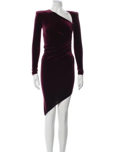 Pre-owned Alexandre Vauthier Asymmetrical Mini Dress In Purple