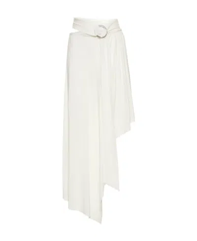 Alexandre Vauthier Asymmetrical Plain Plain Mid-length Skirt In White