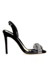 Alexandre Vauthier 105mm Pvc & Satin Sandals In Negro