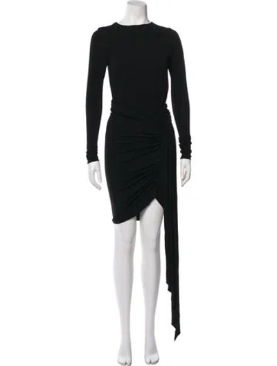 Pre-owned Alexandre Vauthier Bateau Neckline Long Dress In Black