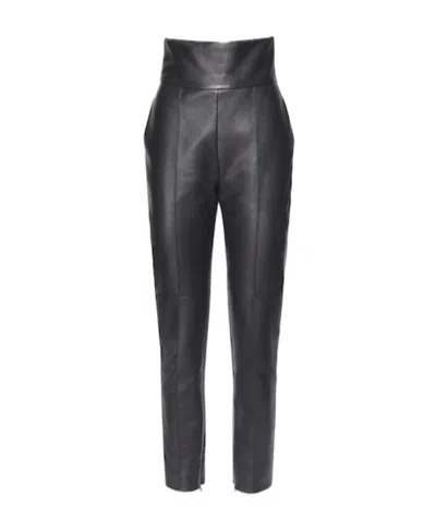 Alexandre Vauthier Black High-waisted Straight Casual Pants