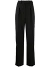 Alexandre Vauthier High Waist Wool Tailored Trousers In Black