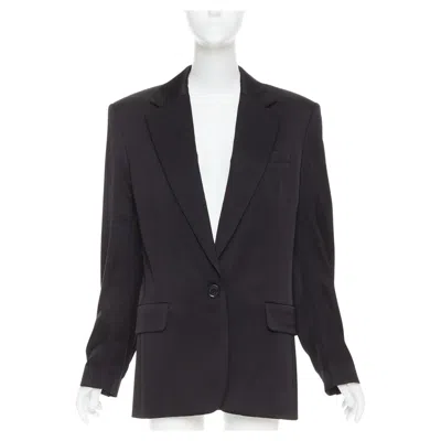 Pre-owned Alexandre Vauthier Black Viscose Oversized Single Breasted Blazer Jacket Fr40 L
