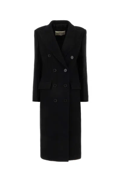 ALEXANDRE VAUTHIER BLACK WOOL BLEND COAT