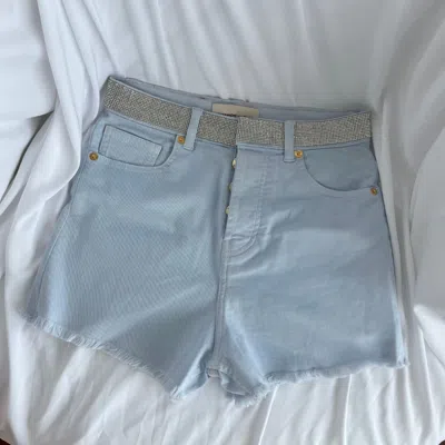 Pre-owned Alexandre Vauthier Blue Denim Crystal-embellished  Shorts