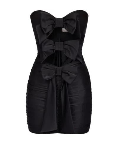 Alexandre Vauthier Bow Mini Dress In Black