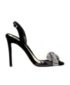 Alexandre Vauthier 105mm Pvc & Satin Sandals In Black