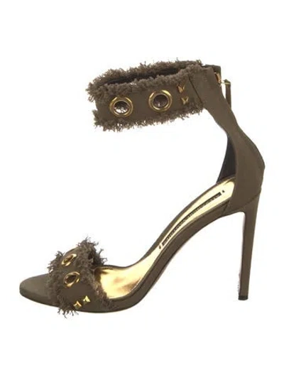 Pre-owned Alexandre Vauthier Canvas Sandals In Green