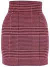 Alexandre Vauthier Mini Skirt With High-waisted Houndstooth Embroidery In Pink
