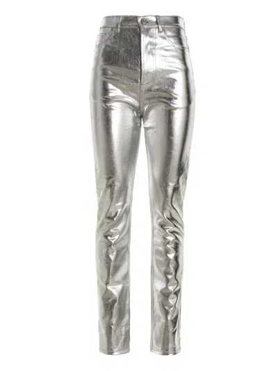 Alexandre Vauthier Silver Coated Jeans