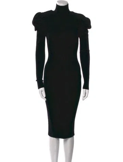 Pre-owned Alexandre Vauthier Corduroy Midi Length Dress W/ Tags In Black