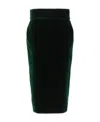 Alexandre Vauthier Velvet Knee-length Pencil Skirt With High Waist In Black