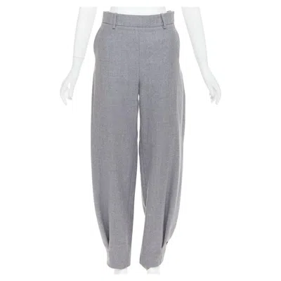 Pre-owned Alexandre Vauthier Couture Ss2025 Runway Grey Cuffed Hem Balloon Harem Pants In Gray