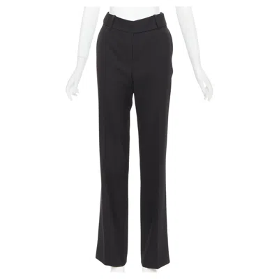 Pre-owned Alexandre Vauthier Couture Ss2025 Runway High Waisted Straight Leg Trousers Pant In Black