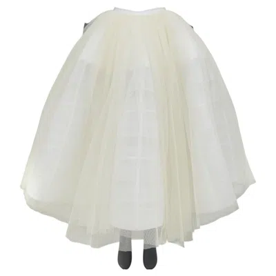 Pre-owned Alexandre Vauthier Cream White Tulled Caged Crinoline Full Skirt