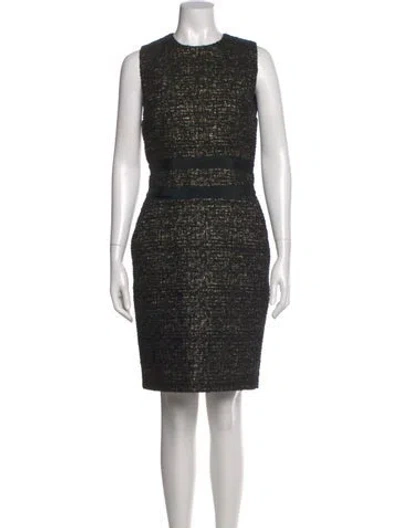 Pre-owned Alexandre Vauthier Crew Neck Knee-length Dress In Black