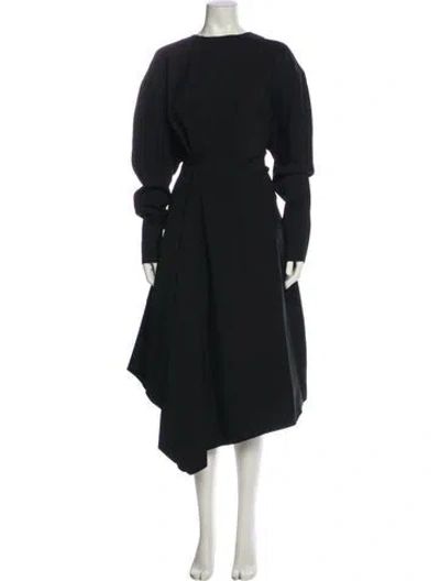 Pre-owned Alexandre Vauthier Crew Neck Long Dress In Blue