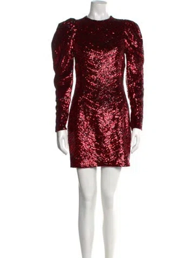 Pre-owned Alexandre Vauthier Crew Neck Mini Dress W/ Tags In Red