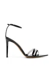 Alexandre Vauthier Crystal-embellished 85mm Leather Sandals In Schwarz