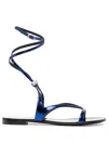 Alexandre Vauthier Crystal-embellished Flat Sandals In Violett