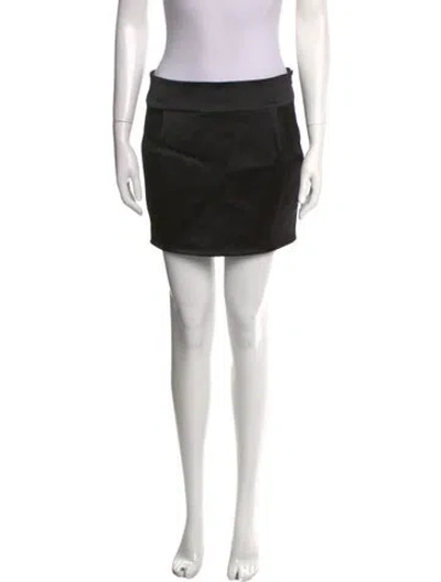 Pre-owned Alexandre Vauthier Crystal Embellishments Mini Skirt In Black