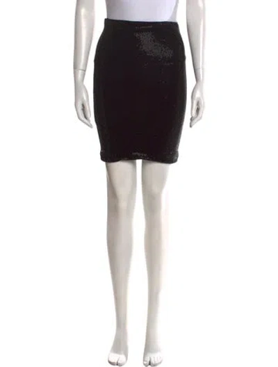 Pre-owned Alexandre Vauthier Crystal Embellishments Mini Skirt W/ Tags In Black