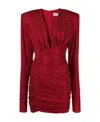 Alexandre Vauthier Crystal Trimmed Mini Dress In Red