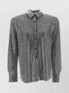 ALEXANDRE VAUTHIER CRYSTALLIZED DIAMOND SHIRT WITH CUFFED SLEEVES