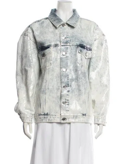 Pre-owned Alexandre Vauthier Denim Jacket In Blue