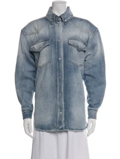 Pre-owned Alexandre Vauthier Denim Jacket In Blue