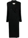 Alexandre Vauthier Tailored Double-breasted Wool Blend Coat In 黑色