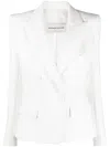 Alexandre Vauthier Smocking Double-breasted Blazer Jacket In White
