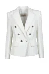 Alexandre Vauthier Double-breasted Cotton Polyamide Jacket - White In White