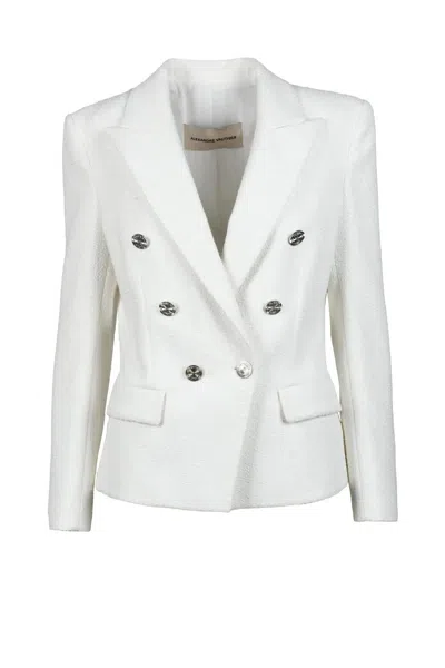 Alexandre Vauthier Double-breasted Cotton Polyamide Jacket - White