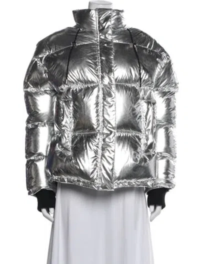 Pre-owned Alexandre Vauthier Down Jacket In Silver