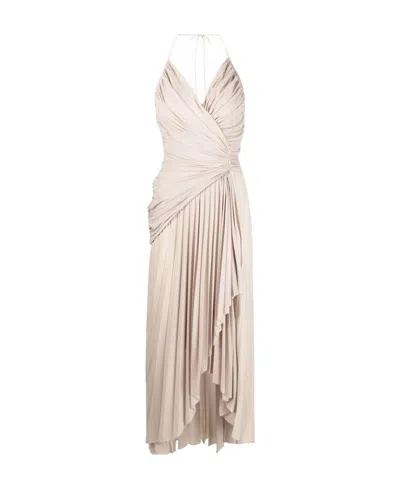 Alexandre Vauthier Draped Asymmetric Dress In Nude