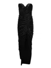 Alexandre Vauthier Black Velvet Dress In Black
