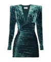 Alexandre Vauthier Velvet Dress In Black