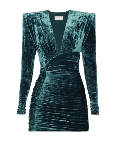 ALEXANDRE VAUTHIER ALEXANDRE VAUTHIER DRAPED VELVET DRESS