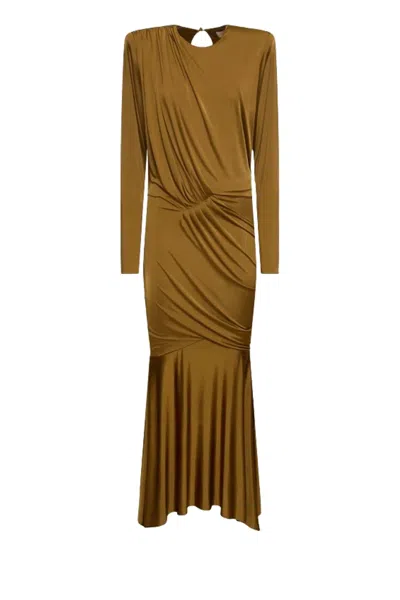 Alexandre Vauthier Dress In Marrone